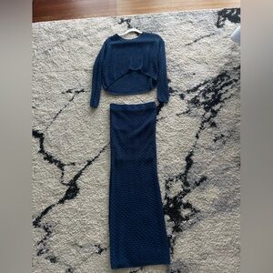 BLUE SKIRT SET